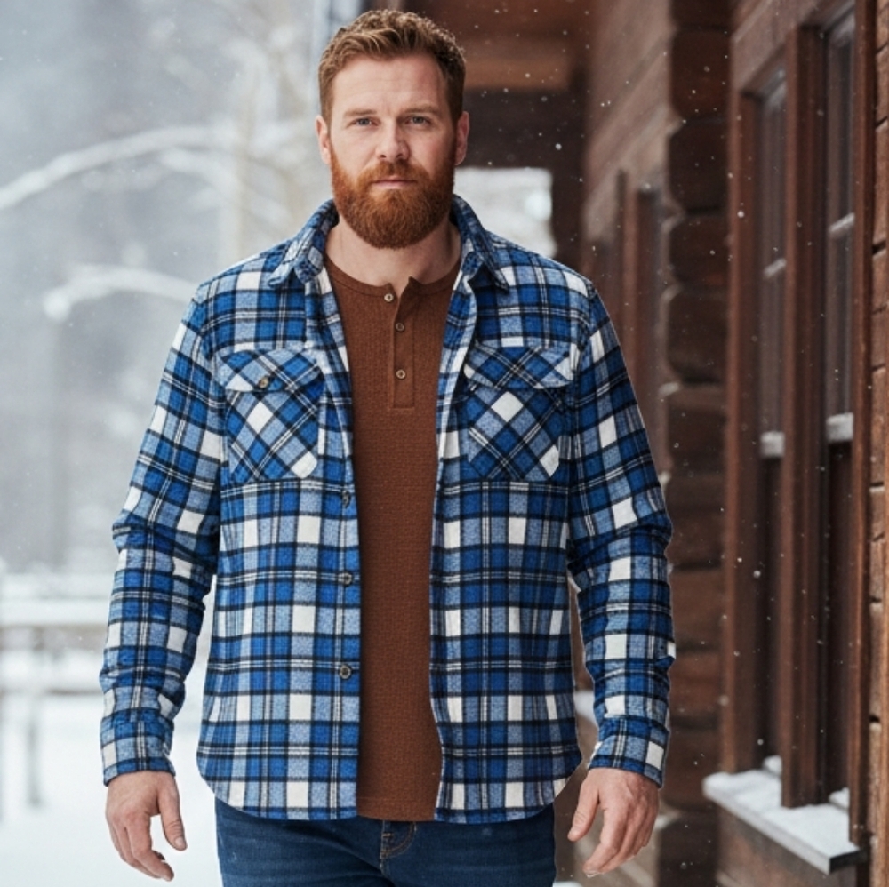 Smith Mills Blue Flannel Plaid Men's Shirt Size Small